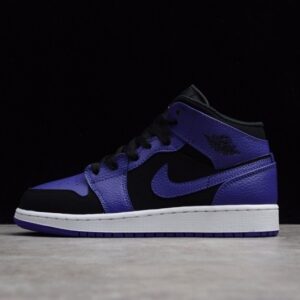 Jordan 1 Mid Black Dark Concord (GS) 554725-051